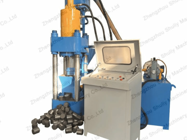 Metal chips briquetting press machine