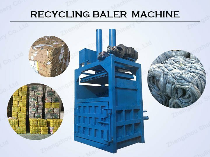 Recycling baler machine