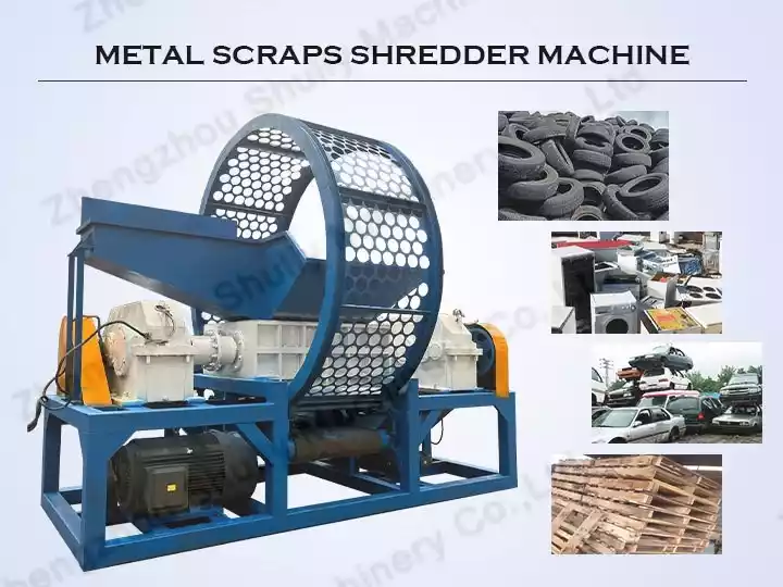 Scrap metal shredder machine
