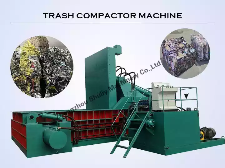 Trash compactor machine