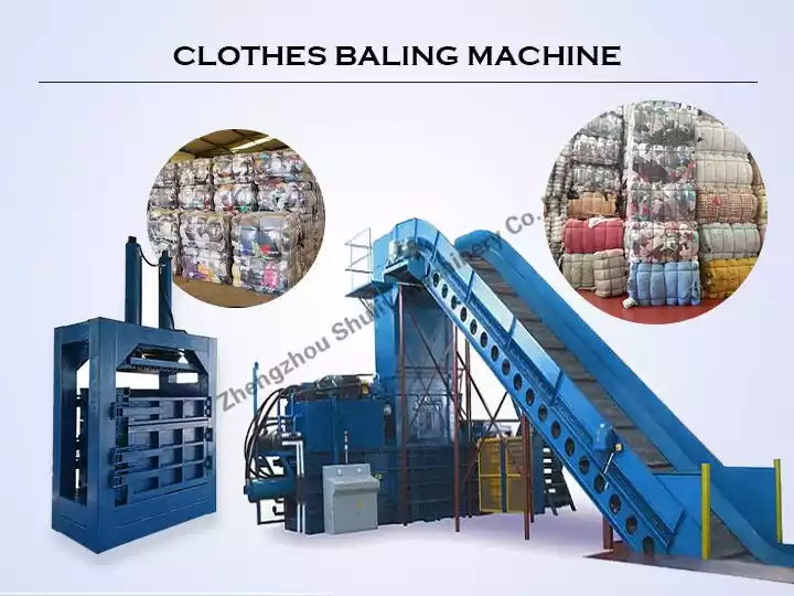 Used clothes baling machine